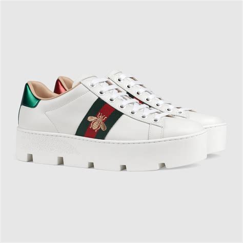 gucci bee platform sneakers